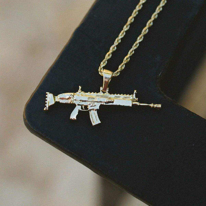 10k Solid Gold SCAR Gun - The GLD Shop