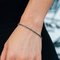 2MM Diamond Cut Popcorn Bracelet in Black