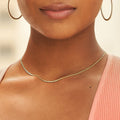 2MM Micro Cuban Necklace in Yellow Gold