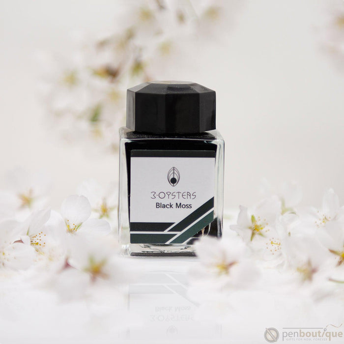 3 Oysters Delicious Black Moss - 38ml Bottled Ink - Pen Boutique Ltd