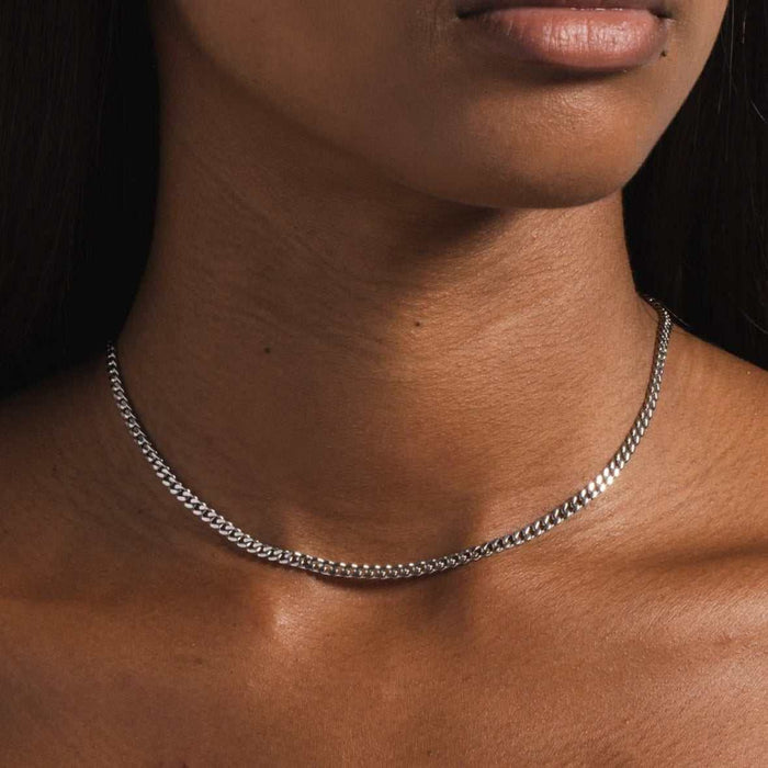 Micro Cuban in White Gold - The GLD Shop
