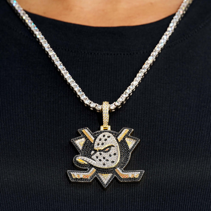 Anaheim Ducks Official NHL Logo Pendant in Yellow Gold