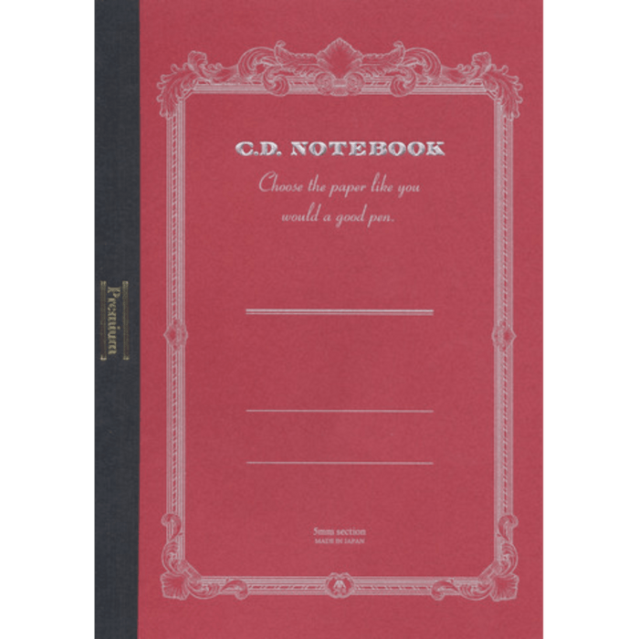 Apica Premium CD Notebook - Red - Grid - A5 - Pen Boutique Ltd