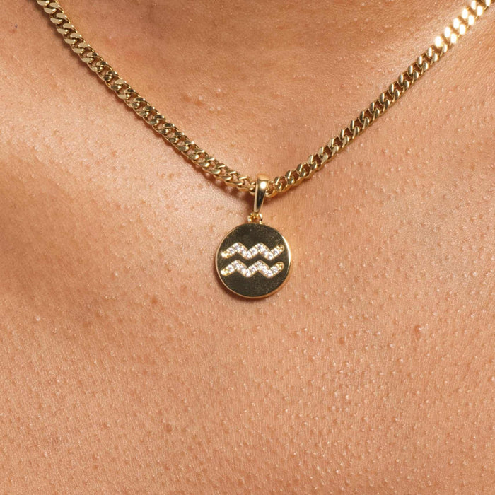 18k Gold Plated / Yellow Gold / Aquarius