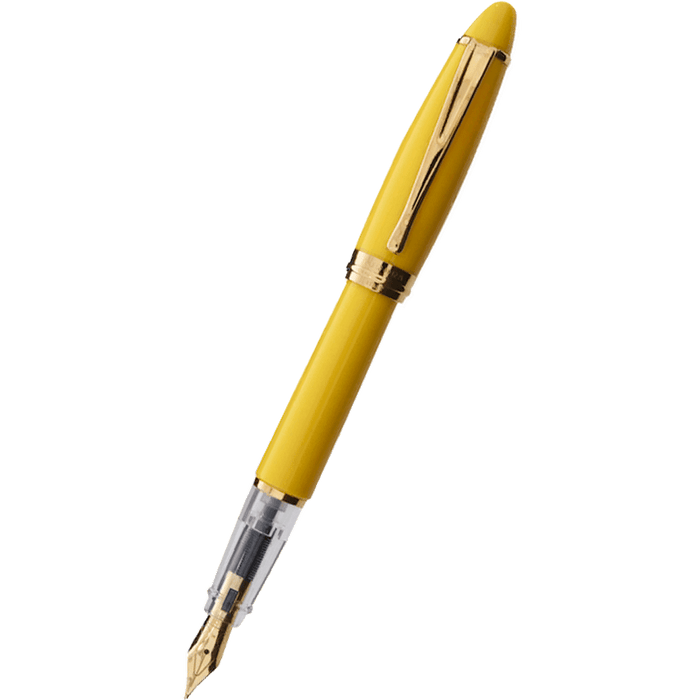 Aurora Ipsilon Demo Colors Fountain Pen - Optimistic Yellow PLUS Sepia Ink bottle - Pen Boutique Ltd
