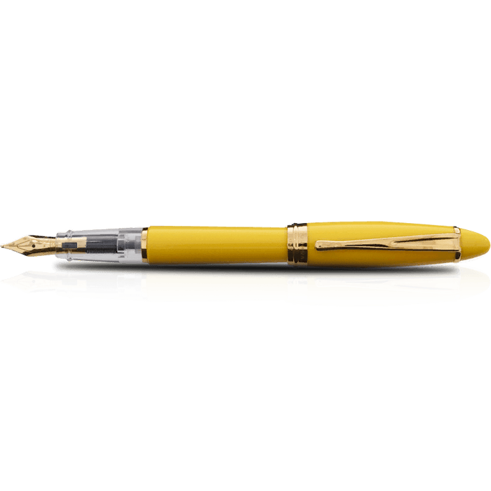 Aurora Ipsilon Demo Colors Fountain Pen - Optimistic Yellow PLUS Sepia Ink bottle - Pen Boutique Ltd