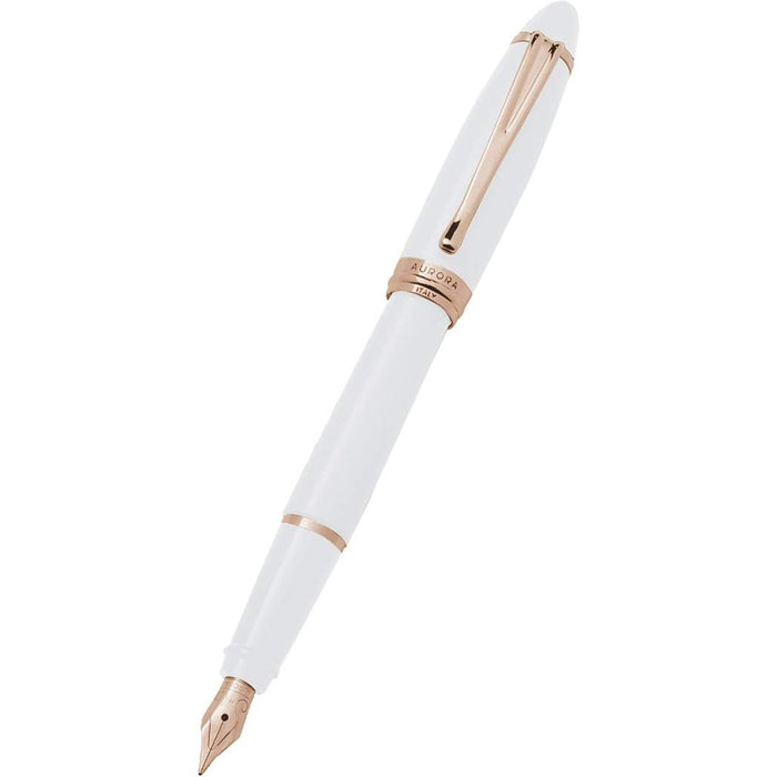 Aurora Ipsilon Fountain Pen - Seasons - Winter White - Rose Gold Trim - Pen Boutique Ltd