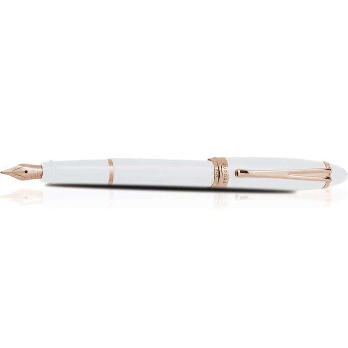 Aurora Ipsilon Fountain Pen - Seasons - Winter White - Rose Gold Trim - Pen Boutique Ltd