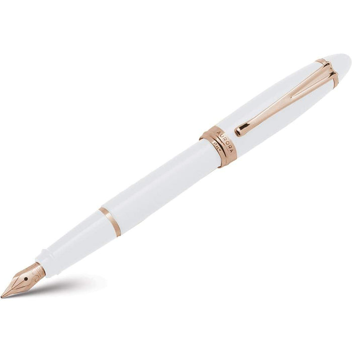 Aurora Ipsilon Fountain Pen - Seasons - Winter White - Rose Gold Trim - Pen Boutique Ltd