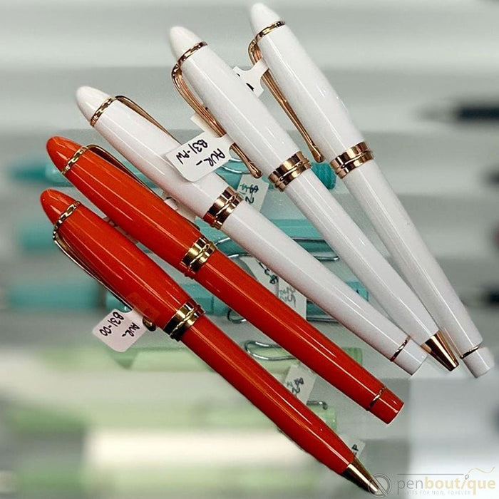 Aurora Ipsilon Fountain Pen - Seasons - Winter White - Rose Gold Trim - Pen Boutique Ltd