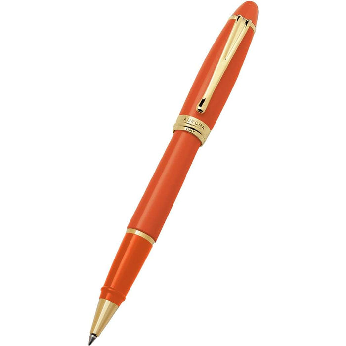 Aurora Ipsilon Rollerball Pen - Seasons - Autumn Orange - Yellow Gold Trim - Pen Boutique Ltd