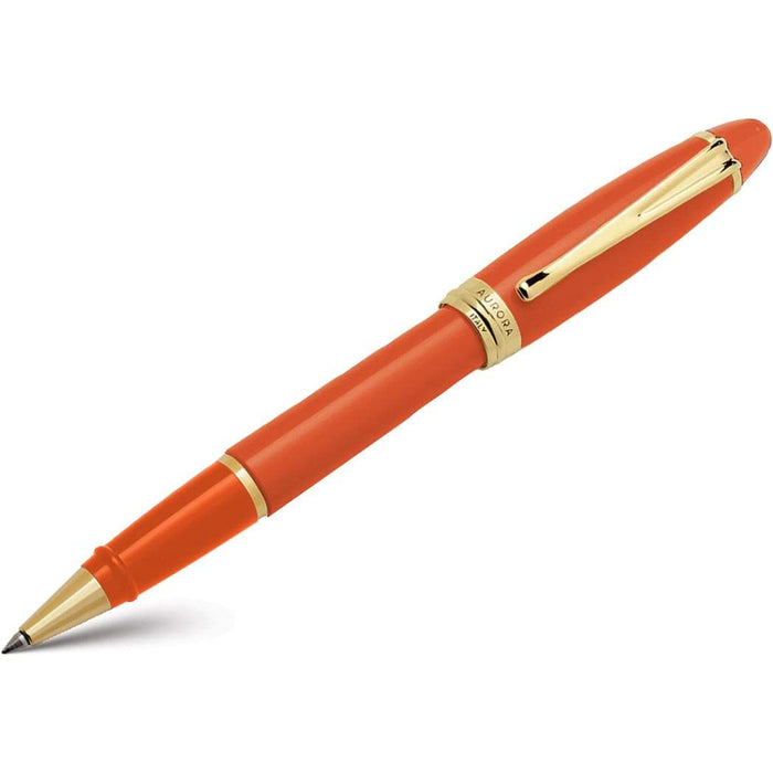 Aurora Ipsilon Rollerball Pen - Seasons - Autumn Orange - Yellow Gold Trim - Pen Boutique Ltd