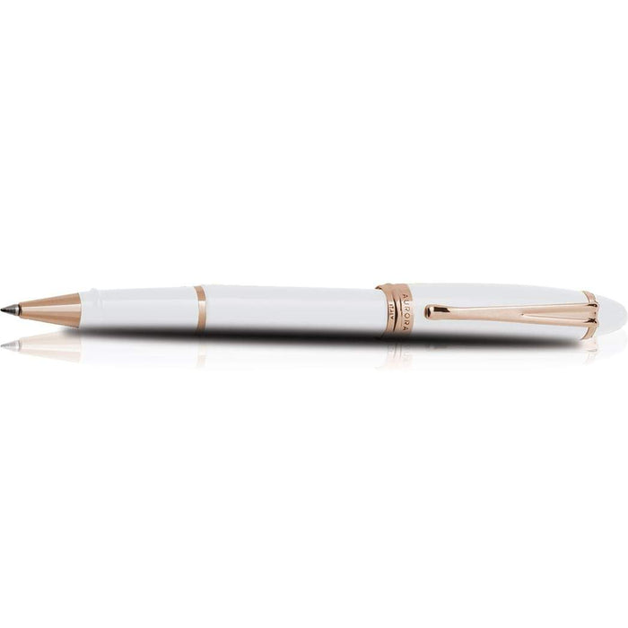 Aurora Ipsilon Rollerball Pen - Seasons - Winter White - Rose Gold Trim - Pen Boutique Ltd