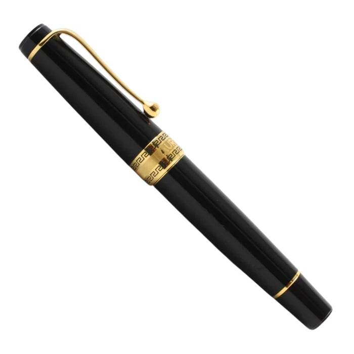 Aurora Style Resin Fountain Pen - Black Pepper - Gold Trim - Pen Boutique Ltd