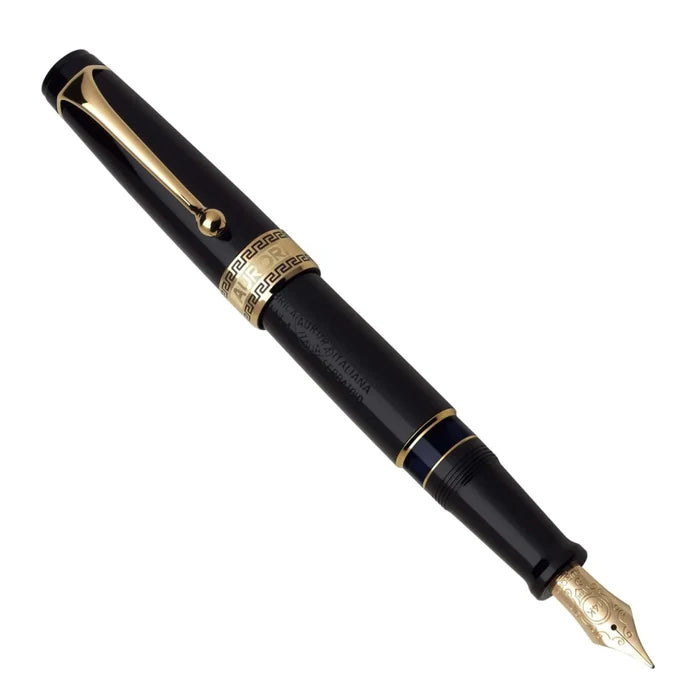 Aurora Style Resin Fountain Pen - Black Pepper - Gold Trim - Pen Boutique Ltd