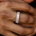 Baguette Ring in White Gold
