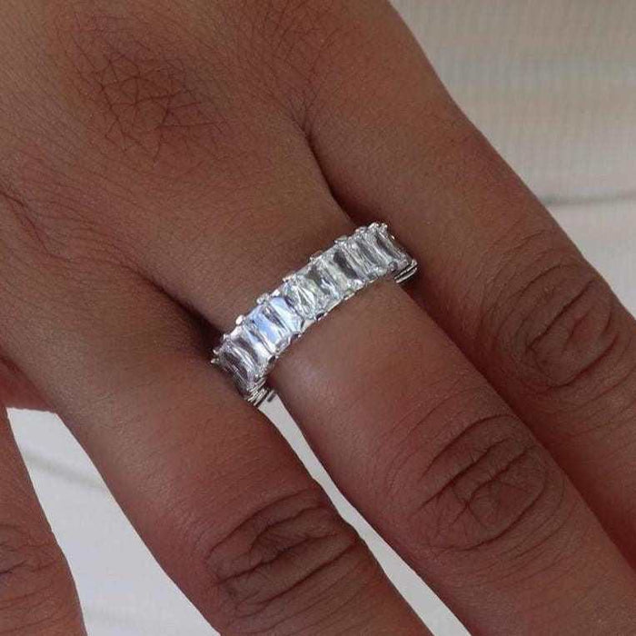 Baguette Ring in White Gold - The GLD Shop