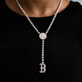 Boston Red Sox Official MLB Lariat in White Gold