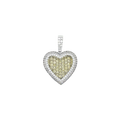 Canary Diamond Baguette Heart