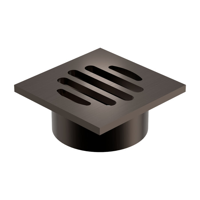 Angle Caroma Square Floor Waste 50mm Outlet - Brushed Bronze 12975088BBZ - The Blue Space