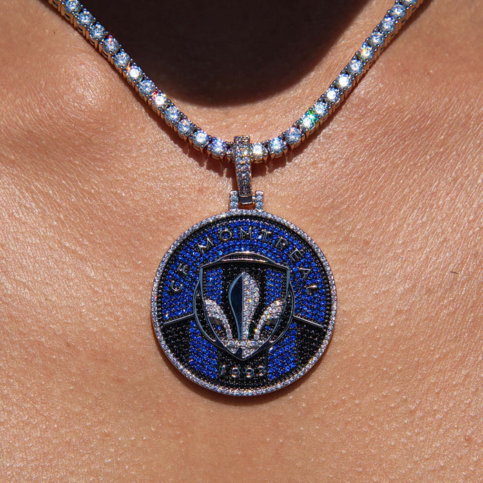 CF Montreal Official MLS Logo Pendant in White Gold