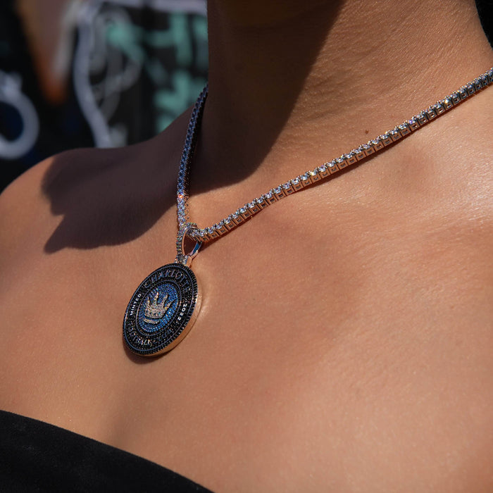 Charlotte FC Official MLS Logo Pendant in White Gold