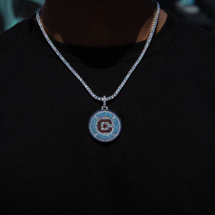 Chicago Fire FC Official MLS Logo Pendant in White Gold