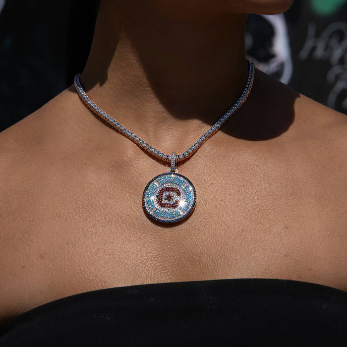 Chicago Fire FC Official MLS Logo Pendant in White Gold