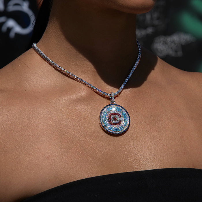 Chicago Fire FC Official MLS Logo Pendant in White Gold