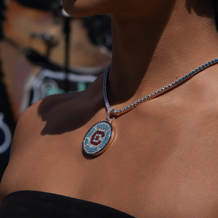 Chicago Fire FC Official MLS Logo Pendant in White Gold