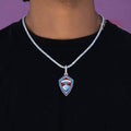 Colorado Rapids Official MLS Logo Pendant in White Gold