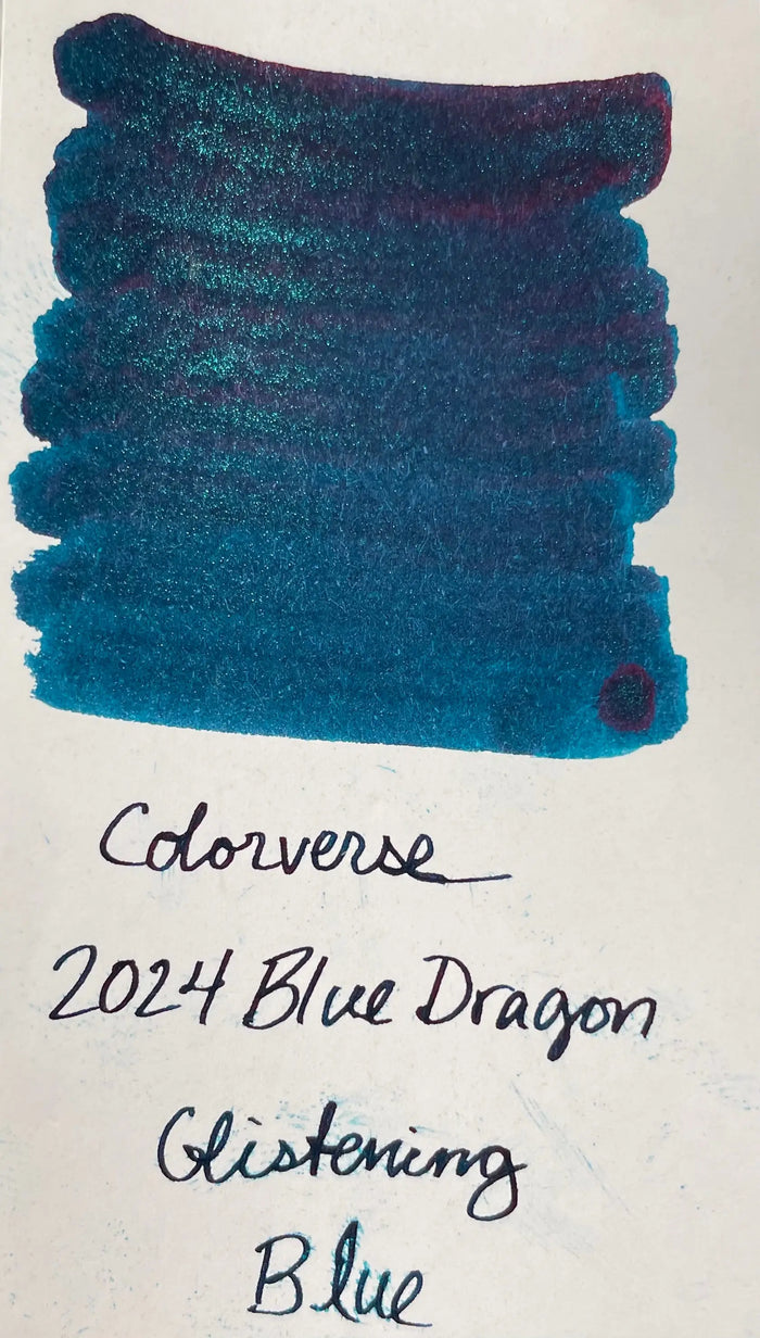 Colorverse Ink Bottle - 2024 Blue Dragon Special Series - Glistening Blue - 15ml - Pen Boutique Ltd