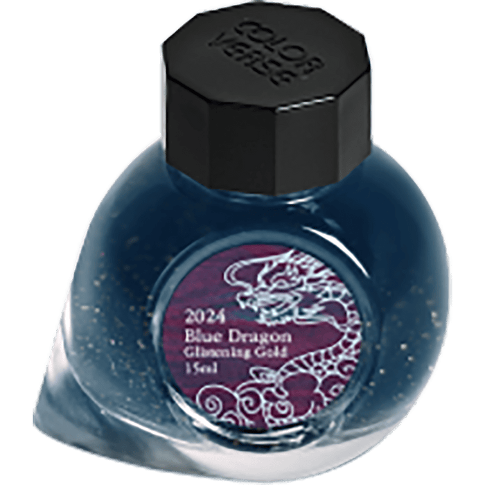 Colorverse Ink Bottle - 2024 Blue Dragon Special Series - Glistening Gold - 15ml - Pen Boutique Ltd
