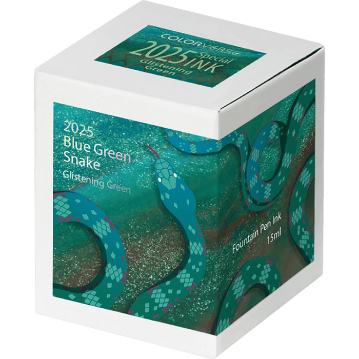 Colorverse Ink Bottle - 2025 Blue Green Snake - Glistening Green - 15ml - Pen Boutique Ltd