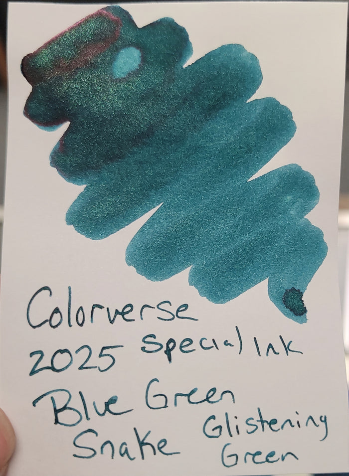 Colorverse Ink Bottle - 2025 Blue Green Snake - Glistening Green - 15ml - Pen Boutique Ltd