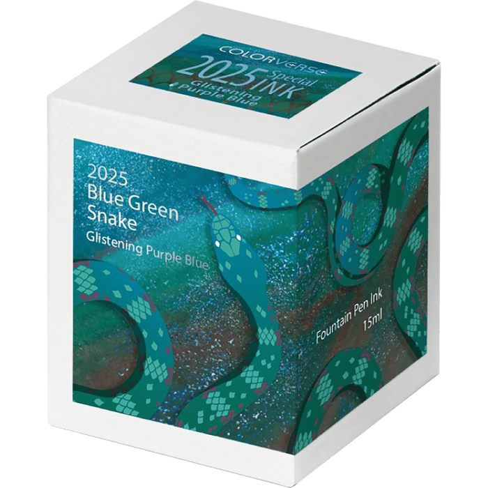 Colorverse Ink Bottle - 2025 Blue Green Snake - Glistening Purple Blue - 15ml - Pen Boutique Ltd