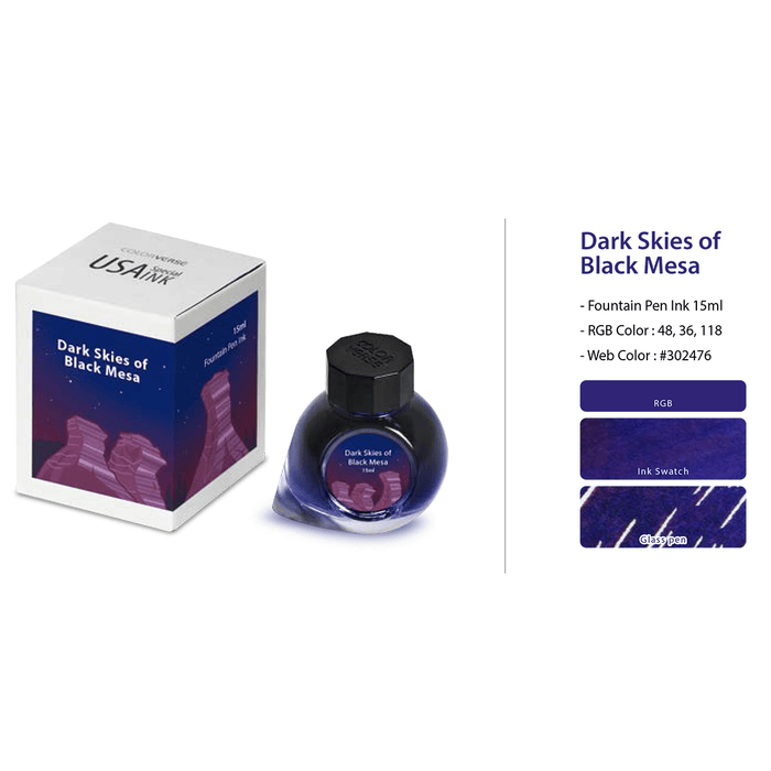 Colorverse USA Special Ink Bottle - Dark Skies of Black Mesa - 15 ml - Pen Boutique Ltd
