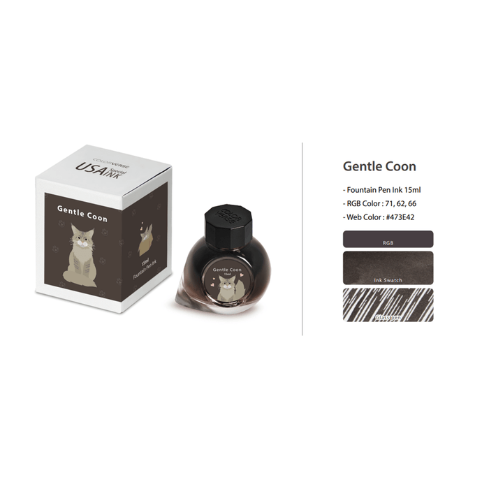 Colorverse USA Special Ink Bottle - Gentle Coon - 15 ml - Pen Boutique Ltd