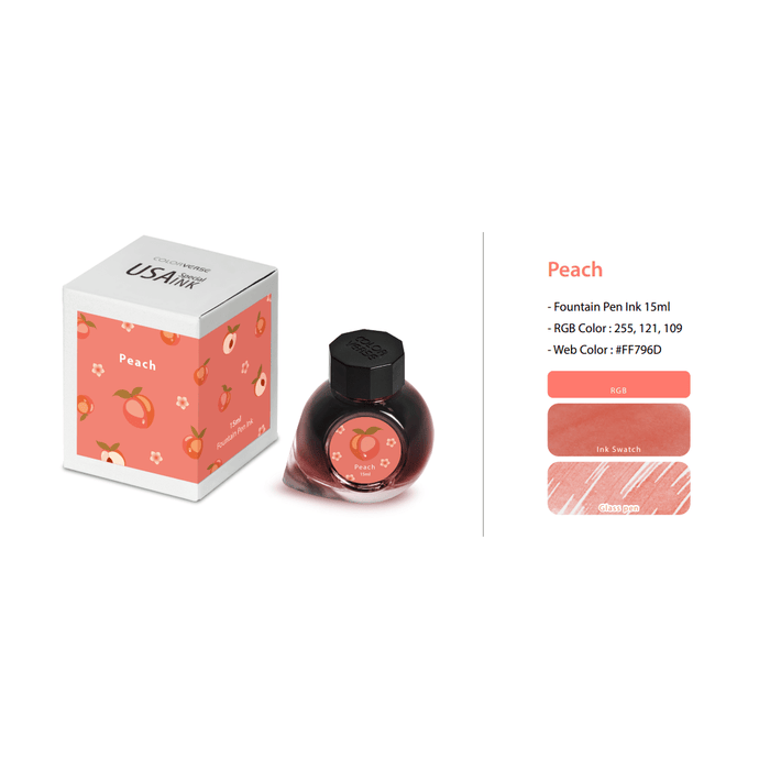 Colorverse USA Special Ink Bottle - Peach - 15 ml - Pen Boutique Ltd
