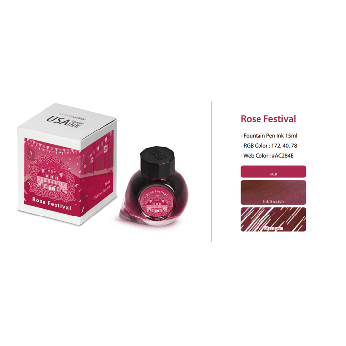 Colorverse USA Special Ink Bottle - Rose Festival - 15 ml - Pen Boutique Ltd