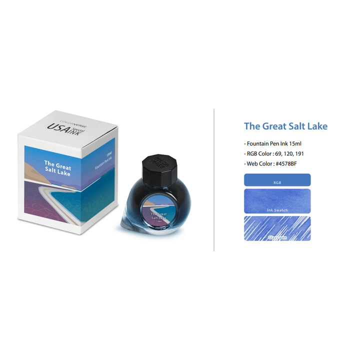 Colorverse USA Special Ink Bottle - The Great Salt Lake - 15 ml - Pen Boutique Ltd
