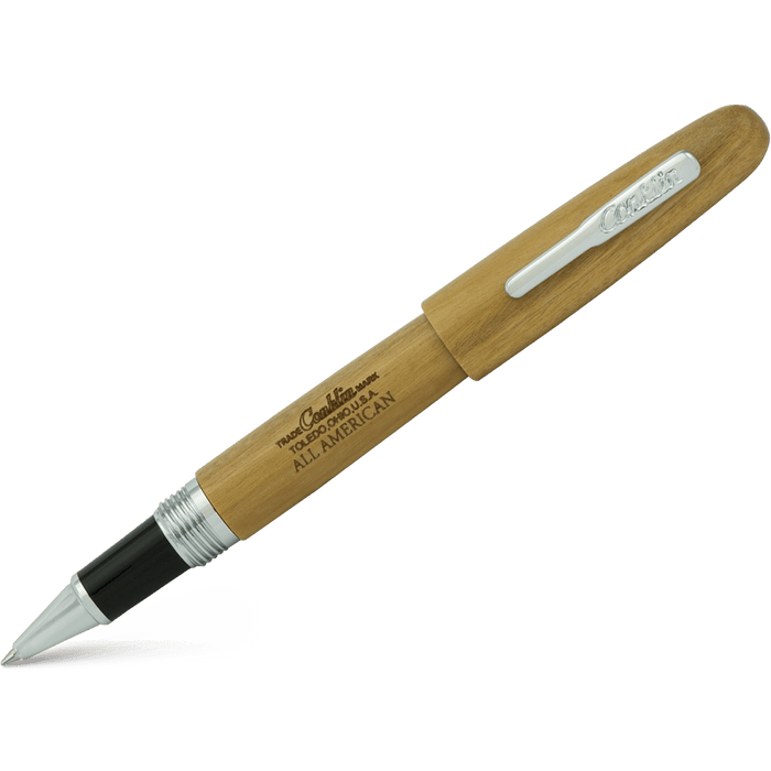 Conklin All American Rollerball Pen - Limited Edition - Pau - Preto/Chrome - Pen Boutique Ltd