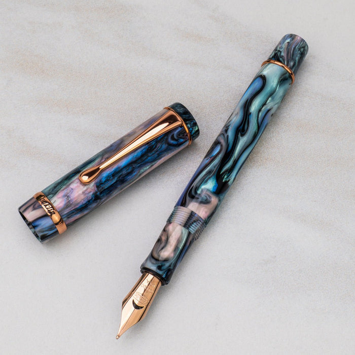 Conklin Duragraph Fountain Pen - Brooks Red Abalone - Rose Gold Plated Trim Limited Edition (Pen Boutique Exclusive) - Pen Boutique Ltd