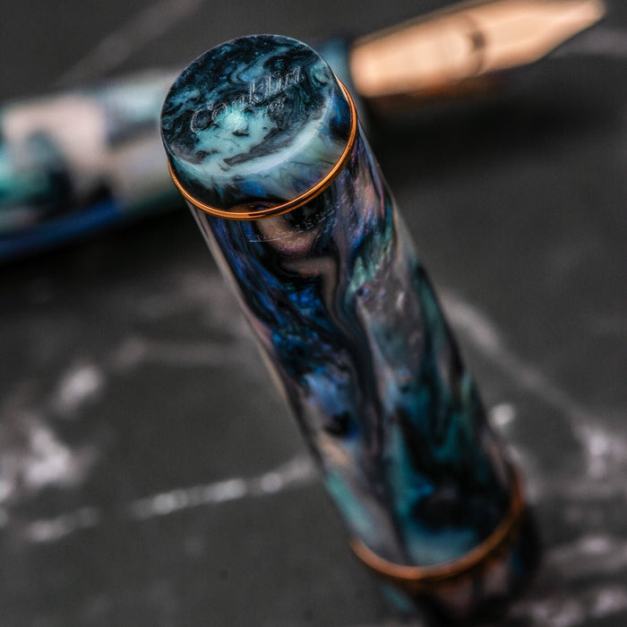 Conklin Duragraph Fountain Pen - Brooks Red Abalone - Rose Gold Plated Trim Limited Edition (Pen Boutique Exclusive) - Pen Boutique Ltd