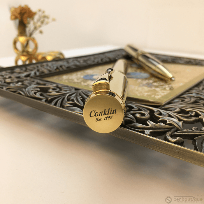 Conklin Duragraph Metal Fountain Pen - PVD Gold - Pen Boutique Ltd
