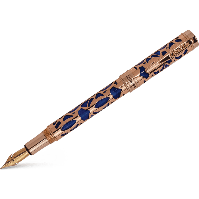 Conklin Endura Fountain Pen - Deco Crest Blue - Pen Boutique Ltd