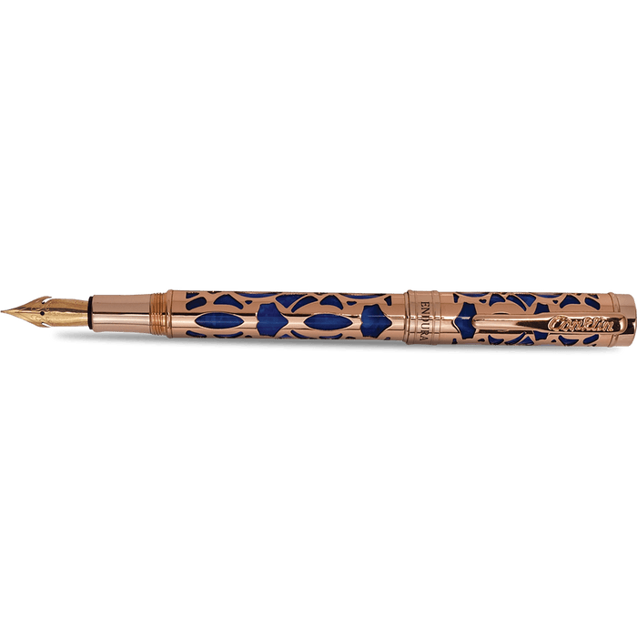 Conklin Endura Fountain Pen - Deco Crest Blue - Pen Boutique Ltd