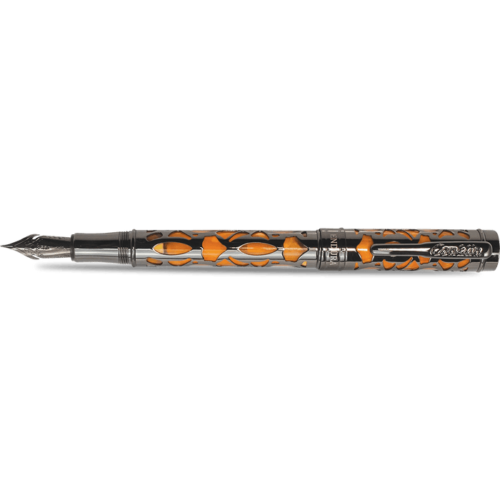 Conklin Endura Fountain Pen - Deco Crest Orange - Pen Boutique Ltd