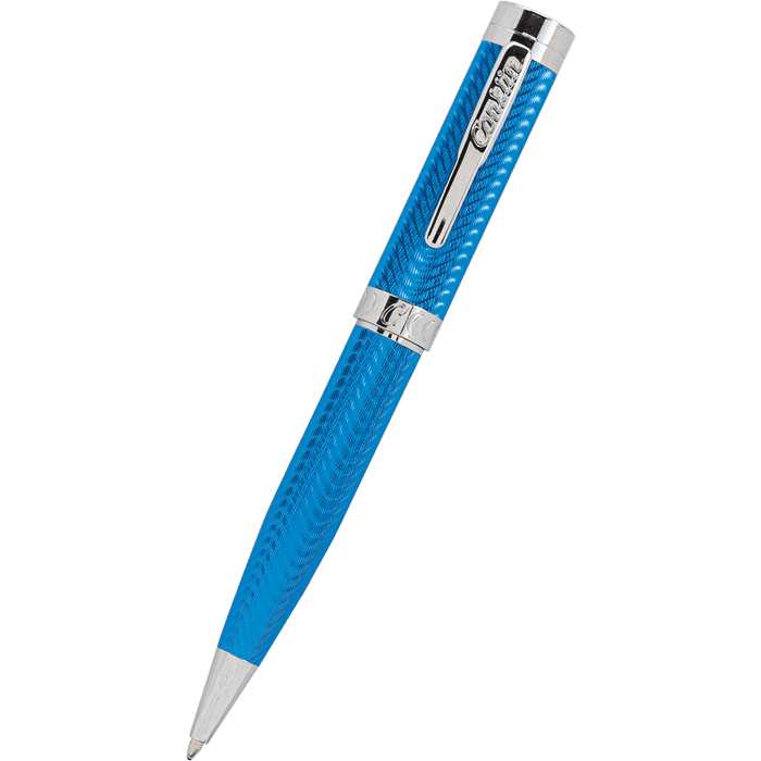 Conklin Herringbone Ballpoint Pen - Signature Blue - Pen Boutique Ltd