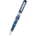 Conklin Mark Twain Crescent Filler Fountain Pen - Vintage Blue - Chrome Trim - Pen Boutique Ltd